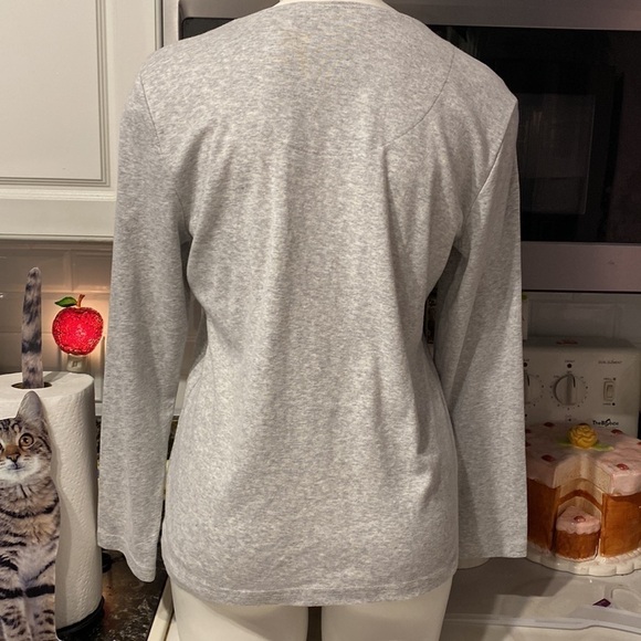 M womens Karen Scott casual long sleeve stretch floral regular size top size L - Picture 2 of 3